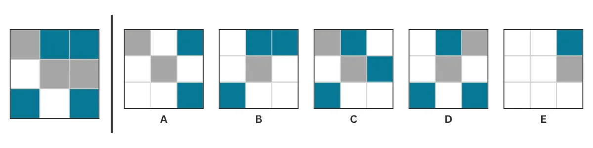 Checkered figure pattern